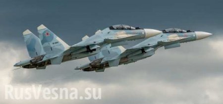 Впечатляющие кадры высшего пилотажа «Ночных охотников» и Су-30СМ (ВИДЕО)
