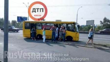 Це Европа: в Киеве у маршрутки на ходу отвалились колёса (ФОТО)