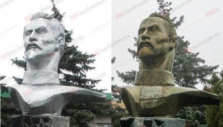 В Бердянске памятник Дзержинского «декоммунизировали» в казака