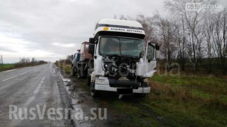 Тягач ВСУ с танком попал в ДТП под Мелитополем (ФОТО)