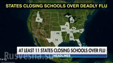 11 штатов США закрыли школы из-за гриппа