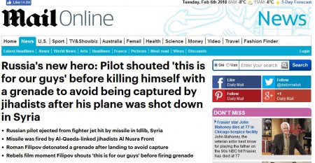 «Настоящий герой»: читателей западных СМИ восхитило мужество пилота Су-25 (ФОТО)