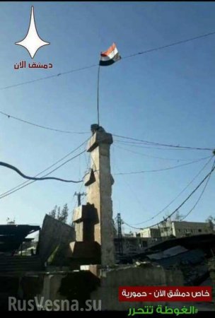Это провал: «Белые каски» заявили о химатаке, а жители Восточной Гуты подняли флаг Сирии в поддержку армии (ФОТО)