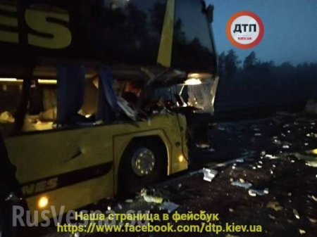 В Чехии ось от трактора напала на автобус с украинцами (ФОТО)