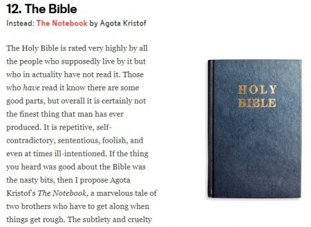 Американский журнал GQ назвал Библию «глупой и переоцененной» книгой