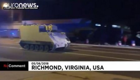 В штате Вирджиния солдат угнал БТР и 100 километров убегал от полиции