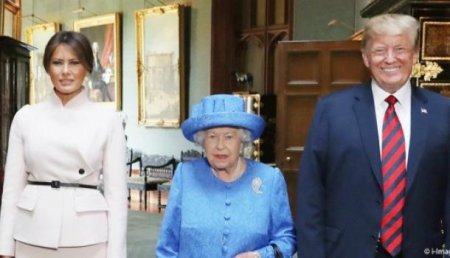 Трамп опоздал на встречу с королевой Елизаветой II