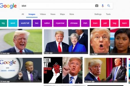 Google начал показывать фото Трампа по запросу «idiot»