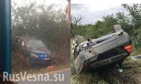 Камера сняла, как грузовик протаранил машину с президентом Молдавии (ВИДЕО)