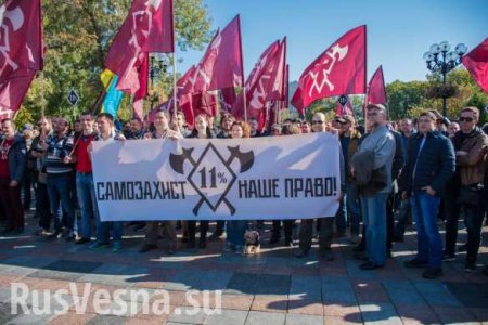 «Демократический топор», барабаны и волынки: В Киеве прошёл марш за легализацию оружия (+ВИДЕО, ФОТО)
