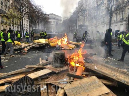Горящие автомобили, стычки с полицией и слезоточивый газ: Париж охвачен массовыми беспорядками (+ФОТО, ВИДЕО)