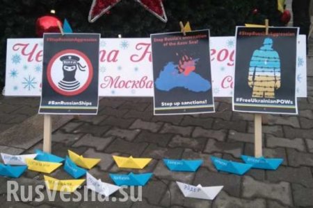 Российскую ёлку в Болгарии украсили жёлто-голубыми корабликами (ФОТО, ВИДЕО)