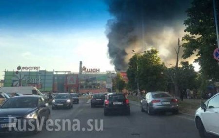 Под Киевом пожар площадью 2,5 тыс. кв. метров (ФОТО, ВИДЕО)