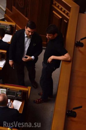 «Носки дня»: в Раде заметили депутата без обуви (ФОТО)