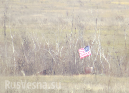 ВСУ на своих позициях на Донбассе подняли флаги США (ФОТО)