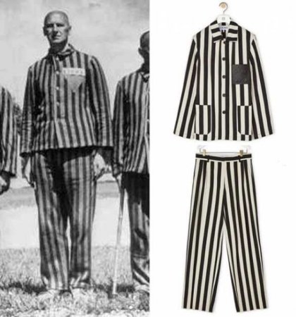 Модельеры элитного бренда создали костюм, напоминающий форму узников концлагерей (ФОТО)
