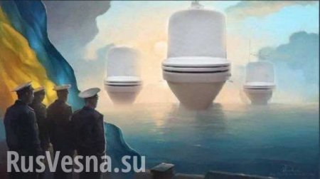 К посольству Украины в Москве принесли унитазы для кораблей ВМСУ (ФОТО, ВИДЕО)