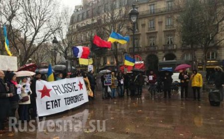 Бандеровский митинг в Париже забросали яйцами (ФОТО)