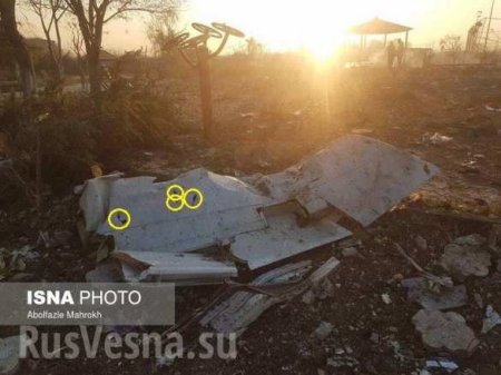 Падение украинского «Боинга» — на кадрах поражающие элементы ракет ПВО (ФОТО)