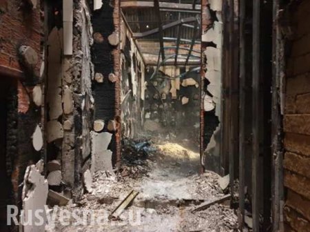 Под Мариуполем сгорела медбаза помощников карателей (ФОТО)