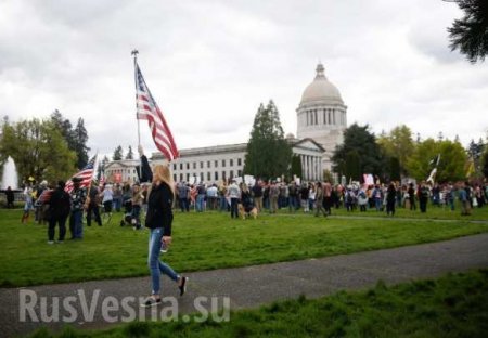 Противники карантина из-за COVID-19 митингуют в США (ФОТО, ВИДЕО)