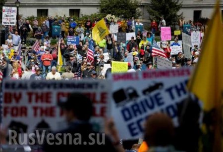 Противники карантина из-за COVID-19 митингуют в США (ФОТО, ВИДЕО)