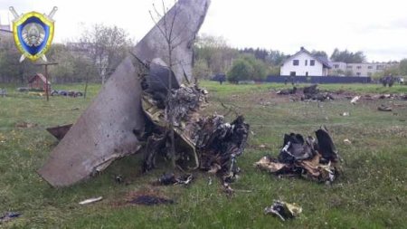 Момент падения военного Як-130 под Барановичами попал в объектив видеорегистратора (ВИДЕО)