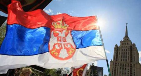 Возле посольства Украины в Сербии прошла акция протеста против угнетения русских (ФОТО)