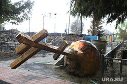 МО: украинские боевики подожгли скит Всех Святых Земли Русской. Фото, видео