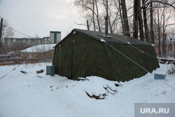В Перми накануне аномальных морозов установили палатку обогрева
