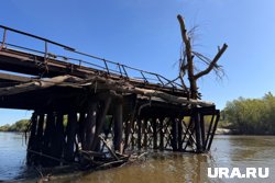 В курганском округе начали строить объездную дорогу из-за разрушенного моста. Фото