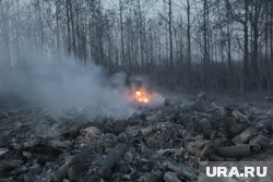 В Челябинской области рядом с поселком Малиновка загорелись поля